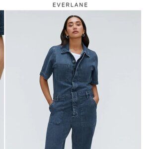 Everlane The Supersoft Denim Coverall in Work Blue